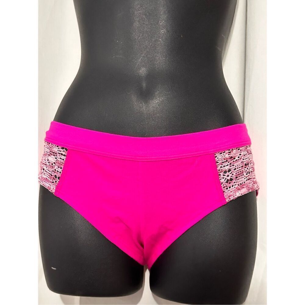 NEW‎ WITH TAGS Victoria's Secret SEXY BRIGHT PINK Cheeky culottes LARGE